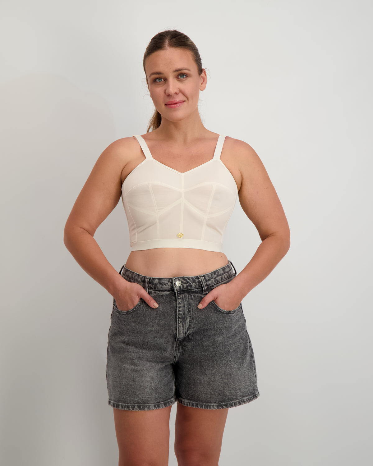 Petit Longline Wireless Minimizer Bra (Ivory)