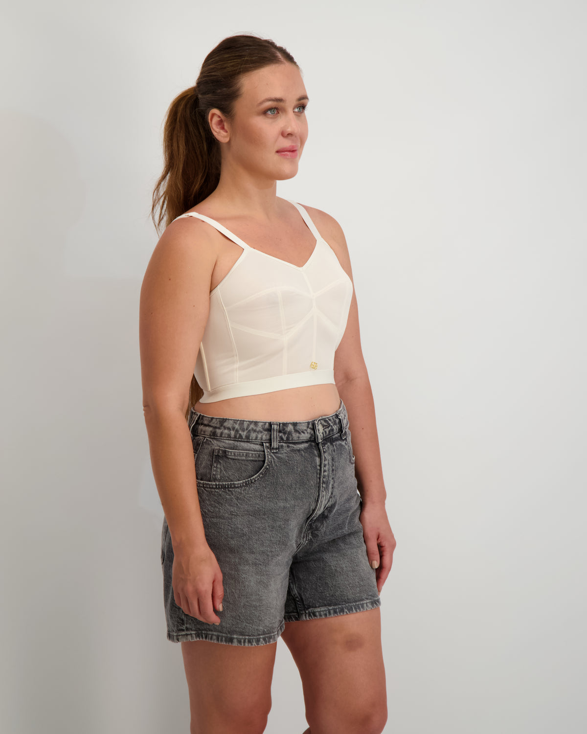 Petit Longline Wireless Minimizer Bra (Ivory)